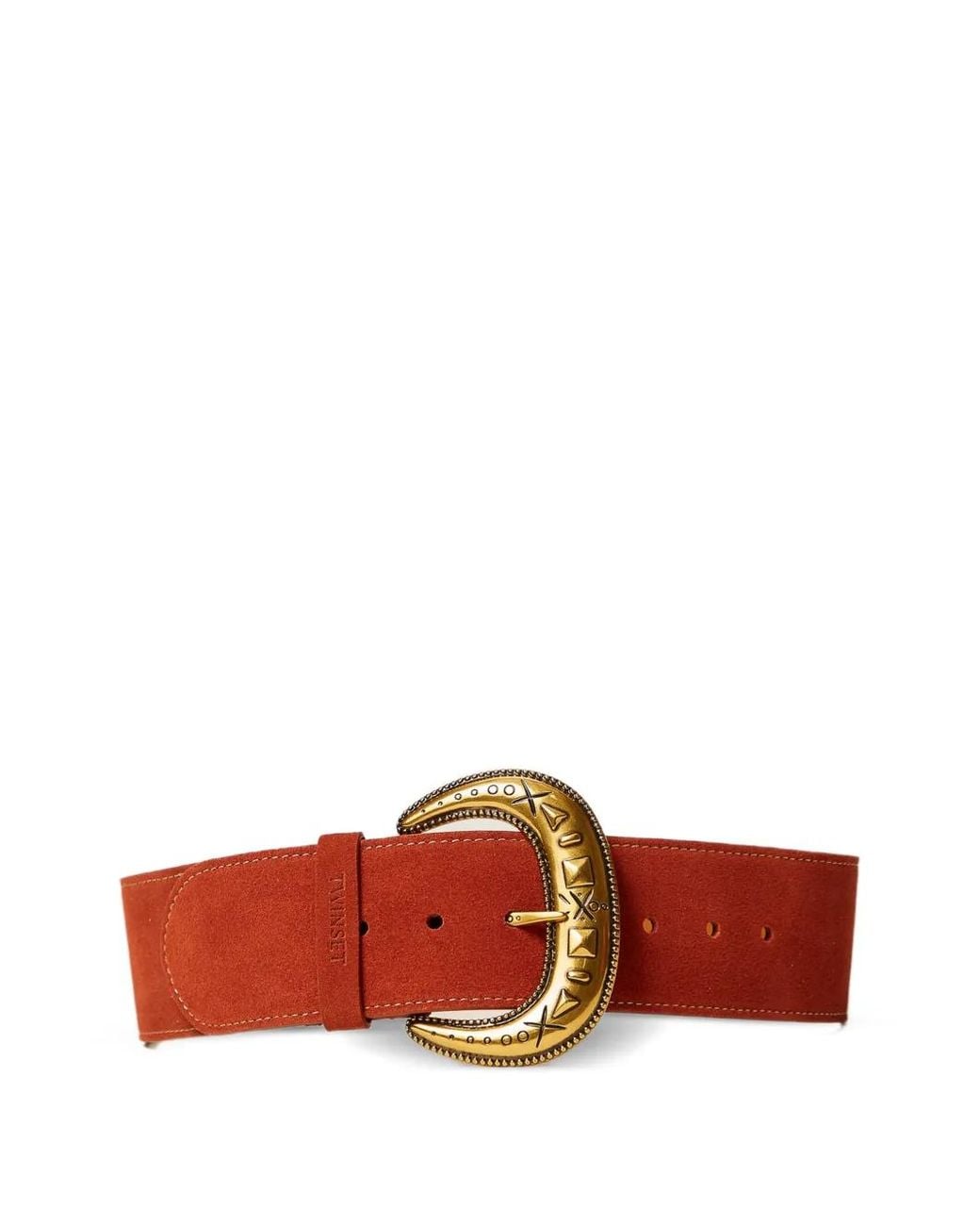 Twinset Red Suede Belt