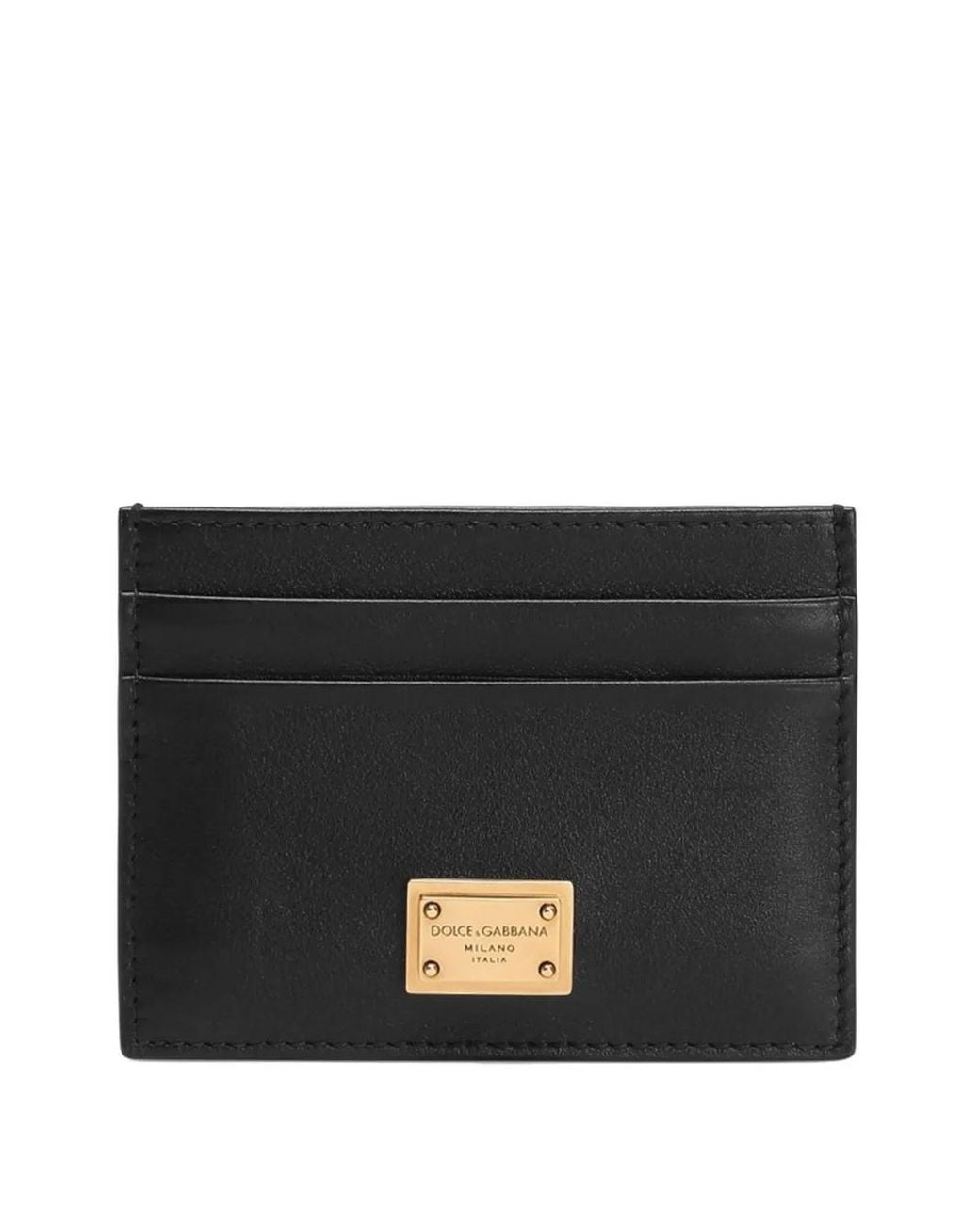 Dolce & Gabbana Black Dolce & Gabbana Leather Card Holder