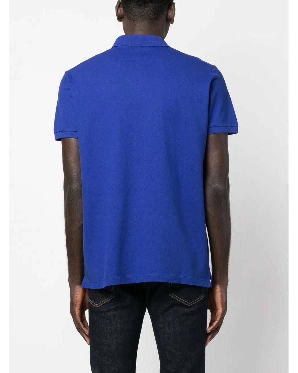 DSquared² Blue Logo-Print Polo Shirt for men