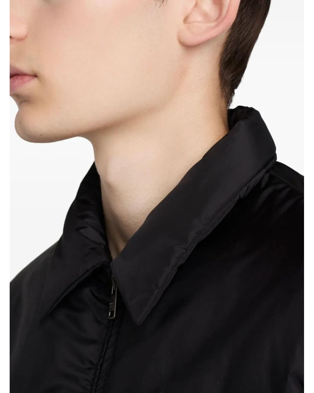 Prada Gefütterte Jacke Mit Triangel-Logo in Black für Herren