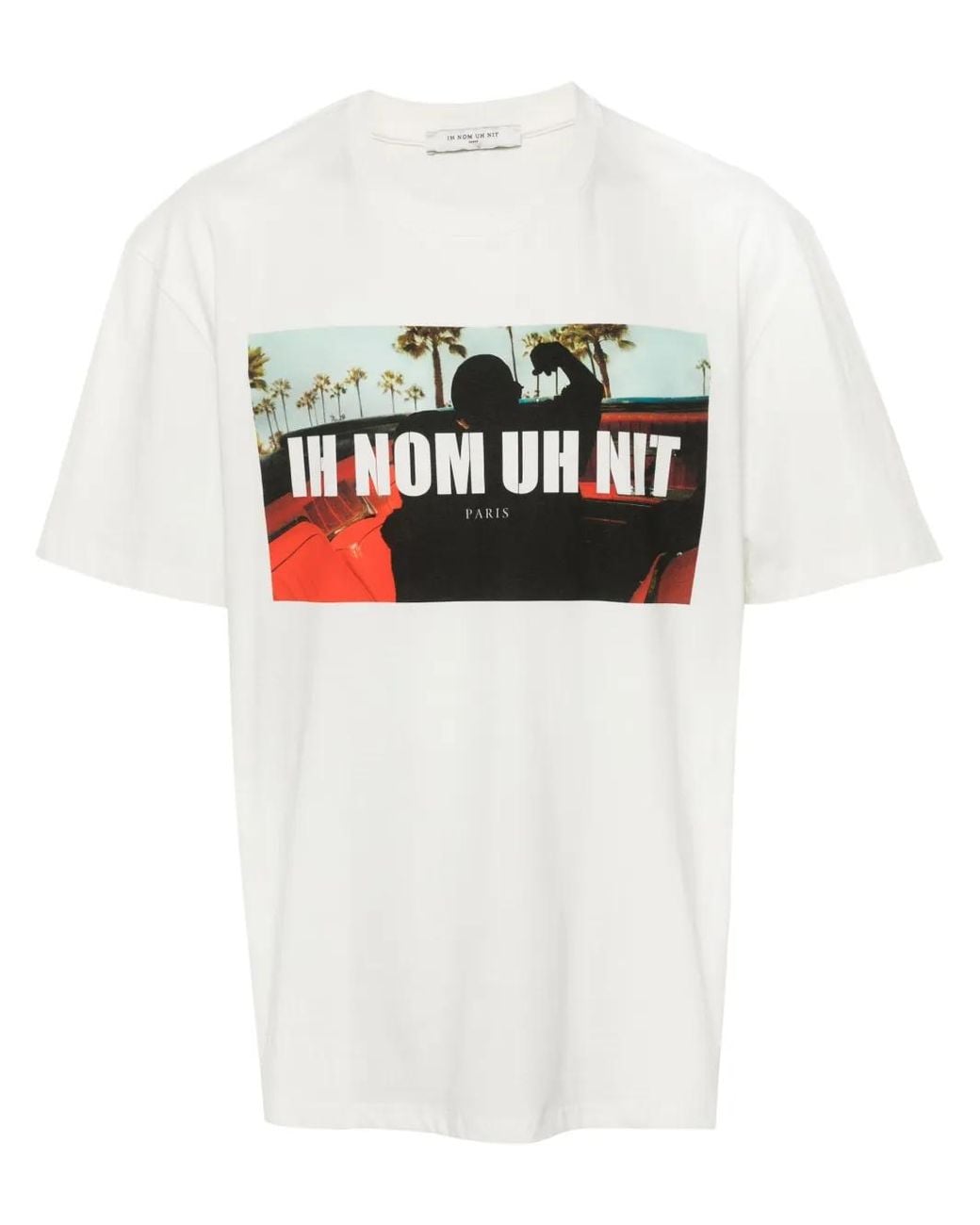 Ih Nom Uh Nit White Photograph-Print Cotton T-Shirt for men