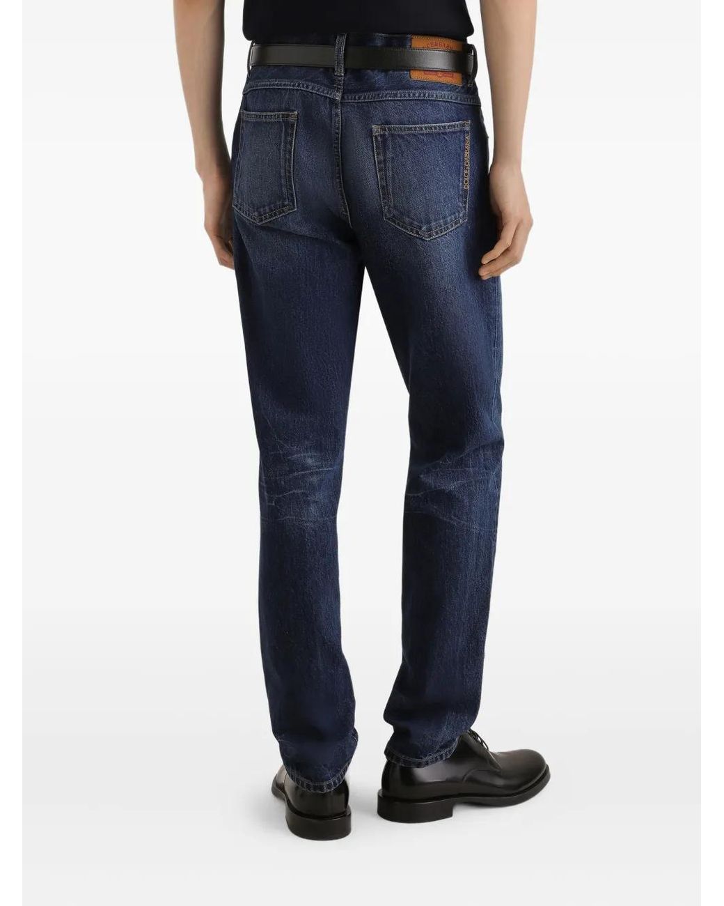 Dolce & Gabbana Blue Button-Fastening Jeans for men