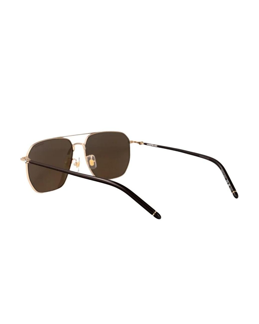 Montblanc Brown Mb0367Sa Pilot-Frame Sunglasses for men