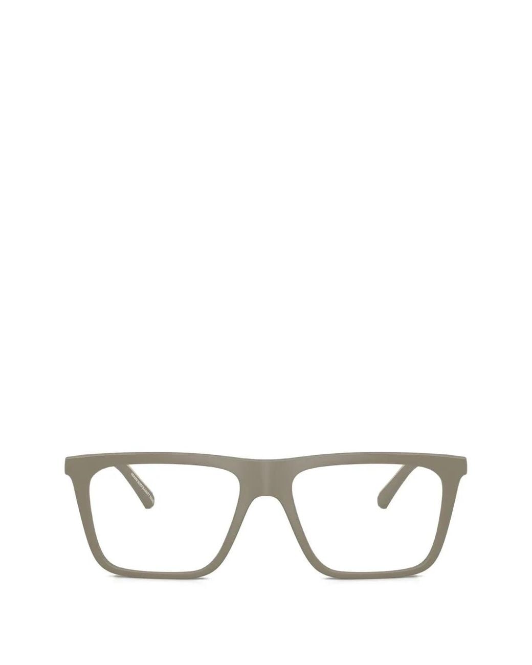 Emporio Armani Natural Matte Rectangle Sunglasses for men