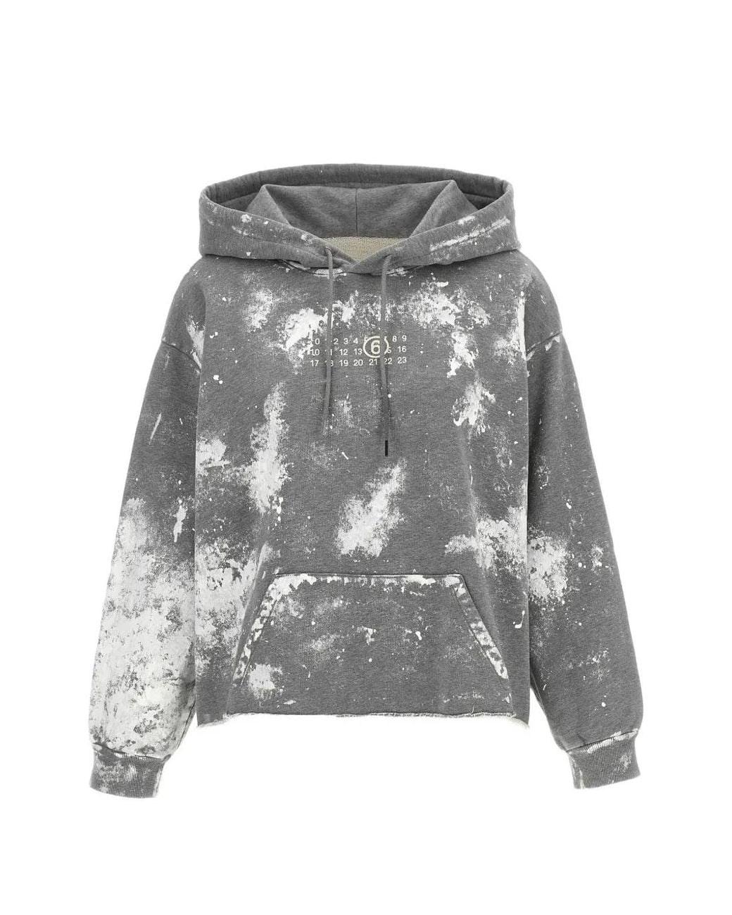MM6 by Maison Margiela Gray Tie-Dye Hoodie