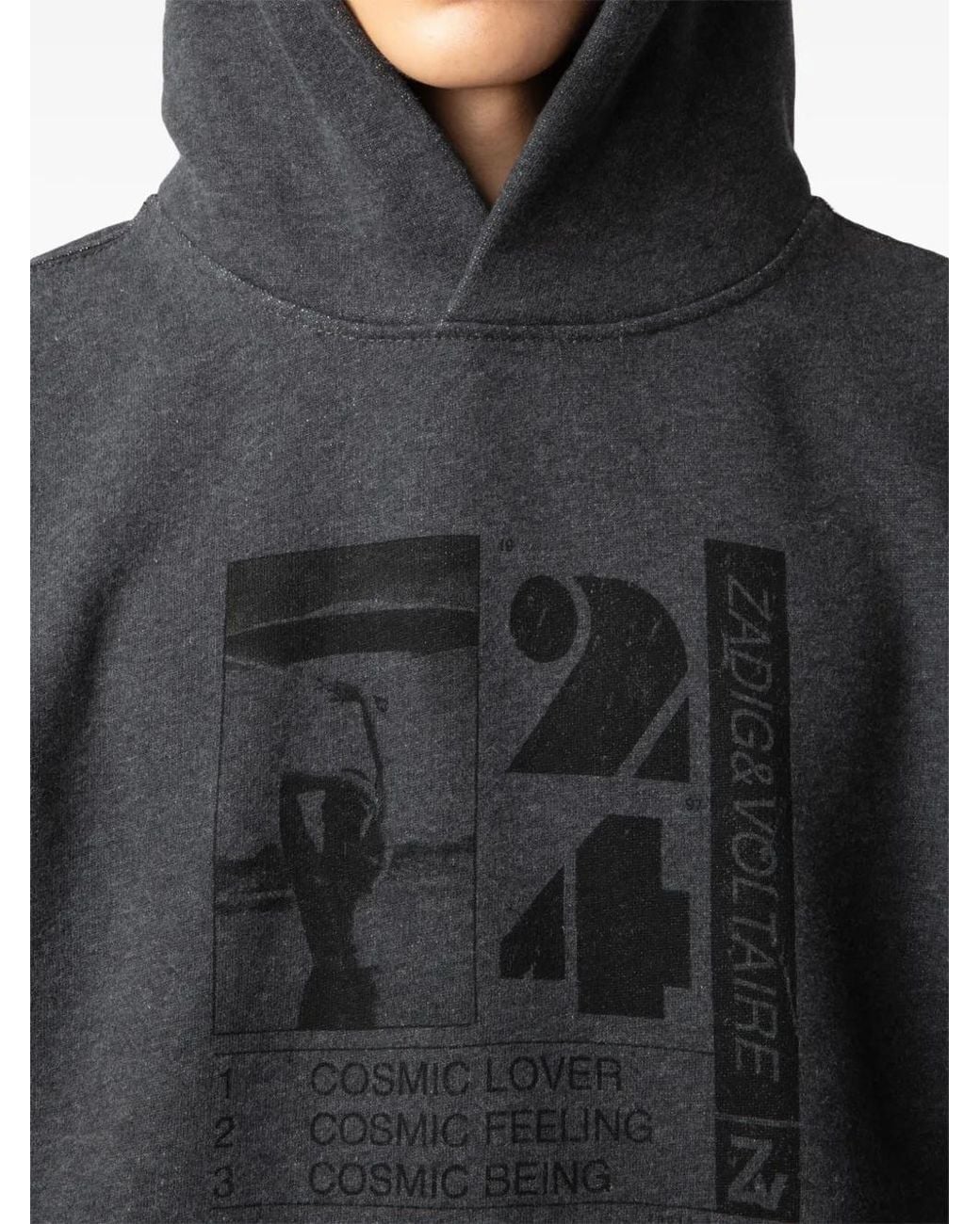 Zadig & Voltaire Gray Sanchi Photoprint Sweatshirt for men