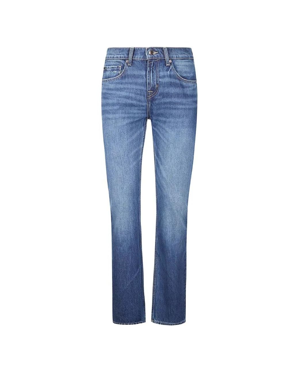 7 For All Mankind Blue Five-Pocket Jeans for men