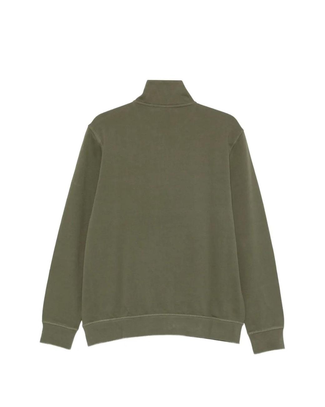 BOSS Quarter-Zip Logo-Patch Sweater in Green for Men | Lyst