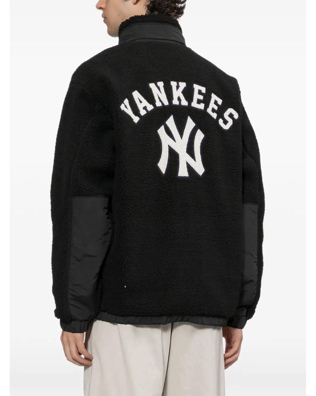 KTZ Black Yankees Logo-Patch Fleece Jacket for men