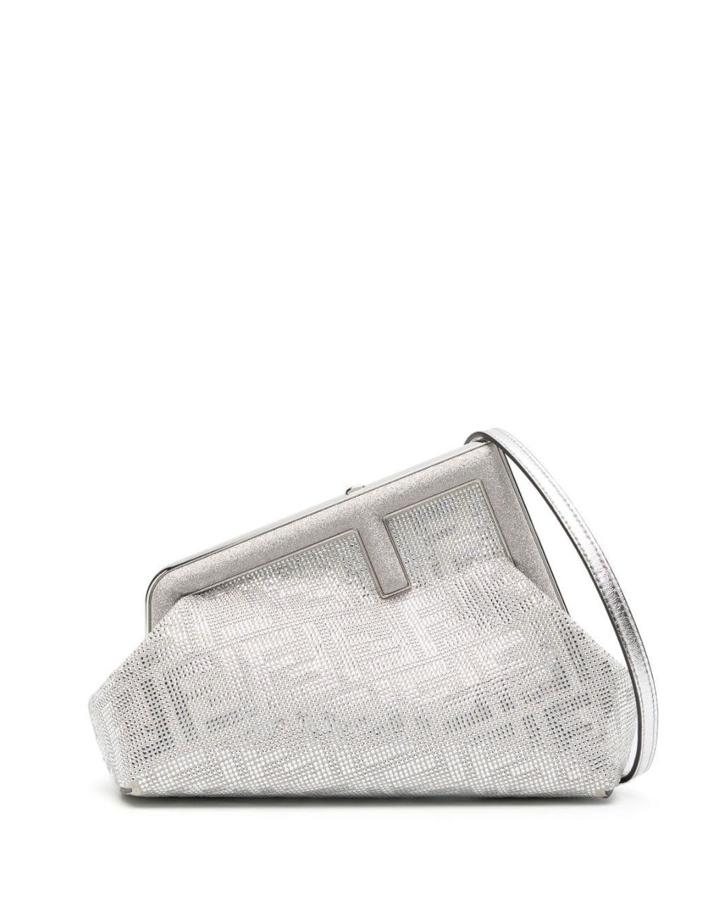 FENDI FIRST SMALL 32 IN WHITE NAPPA LEATHER BAG GOLD HARDWARE