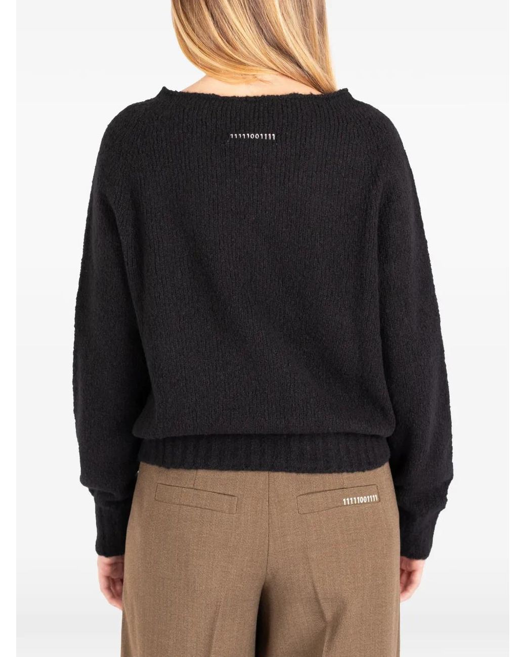 Societe Anonyme Black Janina Ribbed-Knit Sweater