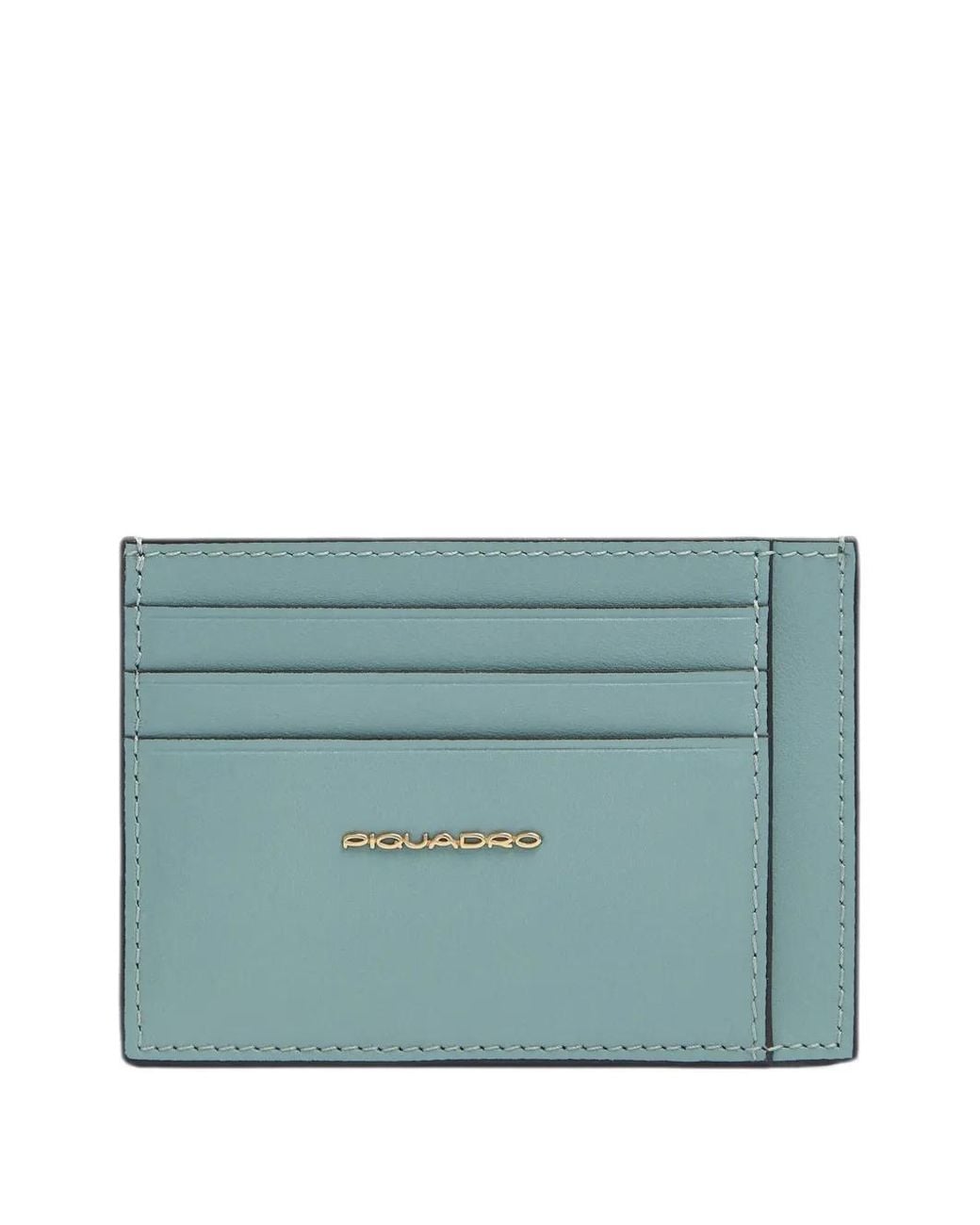 Piquadro Blue Patricia Logo-Plaque Slim Cardholder