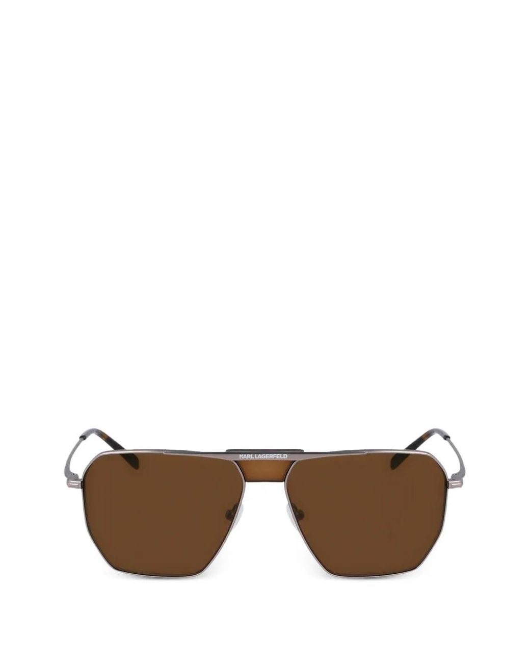 Karl Lagerfeld Metallic Geometric-Frame Sunglasses for men