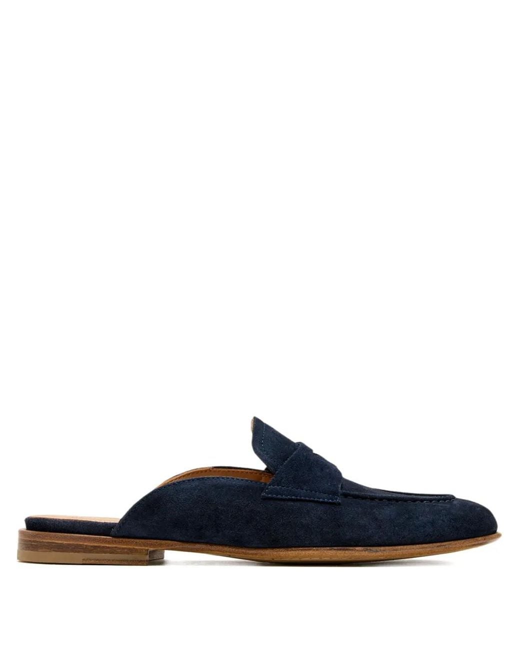 Magnanni Shoes Blue Suede Mules