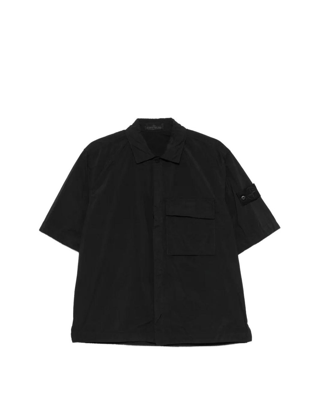 Stone Island Black 1200019 Nylon Smerigliato Ghost Piece Shirt for men