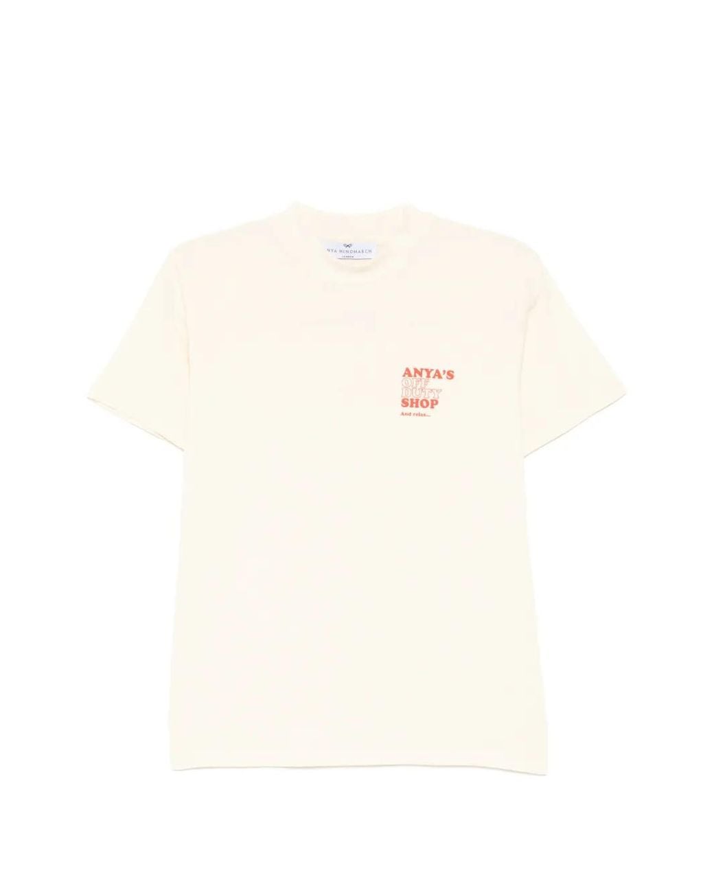 Anya Hindmarch White T-Shirt À Logo Imprimé