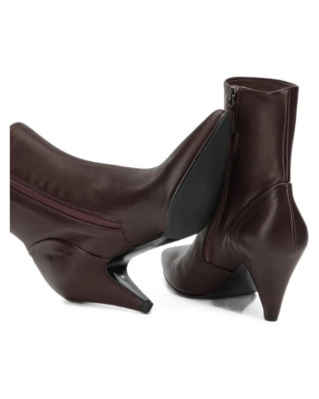 Roberto Del Carlo Brown Pointed-Toe Ankle Boots