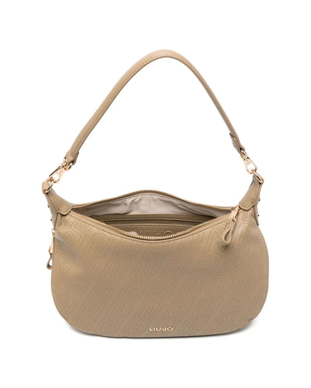 Liu Jo White Perforated-Logo Shoulder Bag