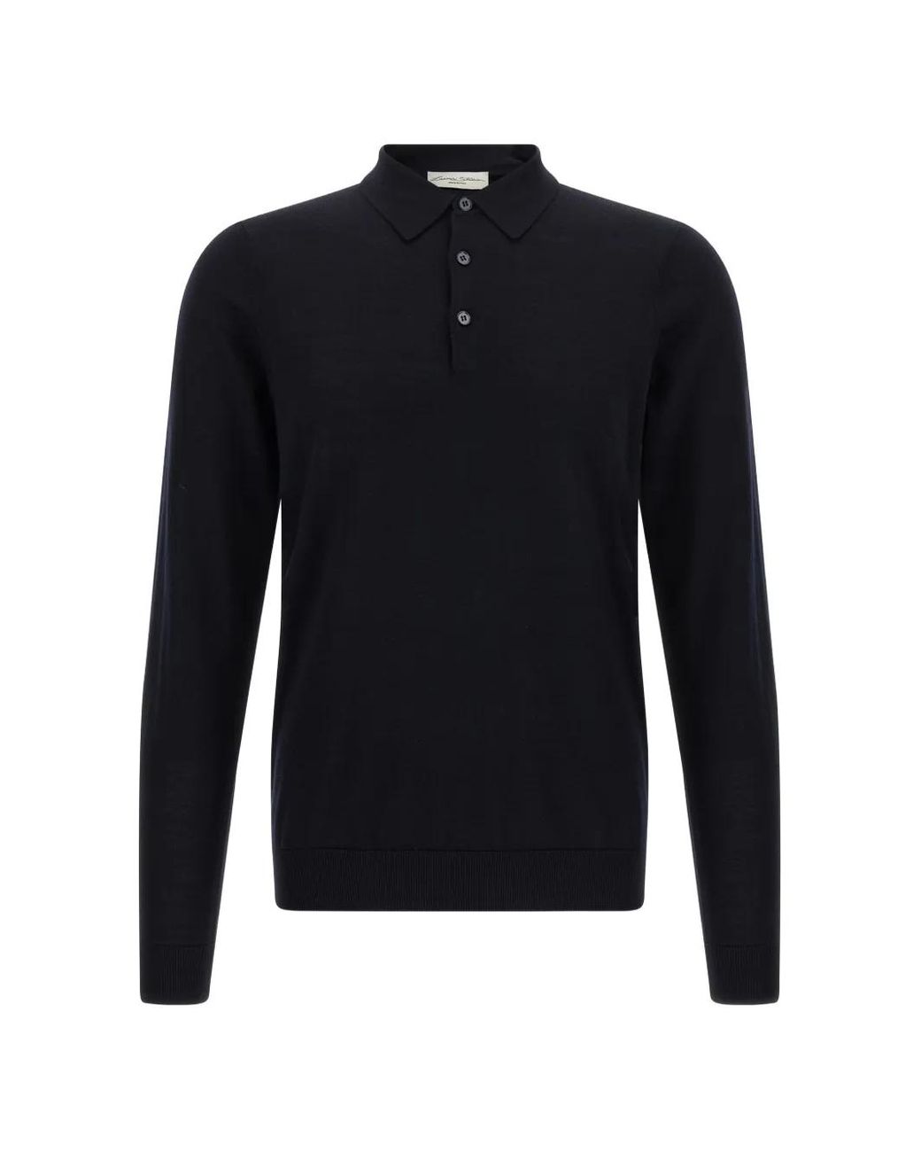 Lazare Studio Blue Long-Sleeve Polo Shirt for men