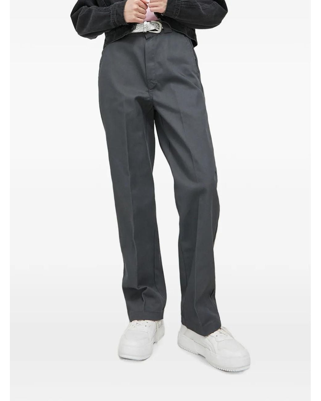 Dickies Blue High-Rise Straight-Leg Trousers