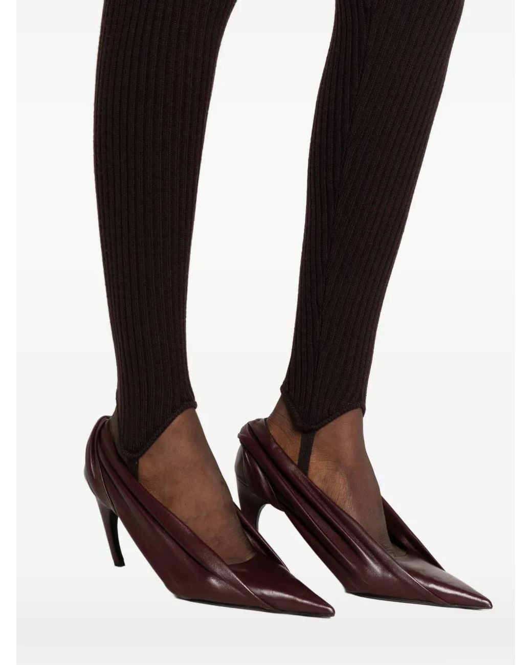 Frankie Shop Black Ribbed Stirrup Trousers