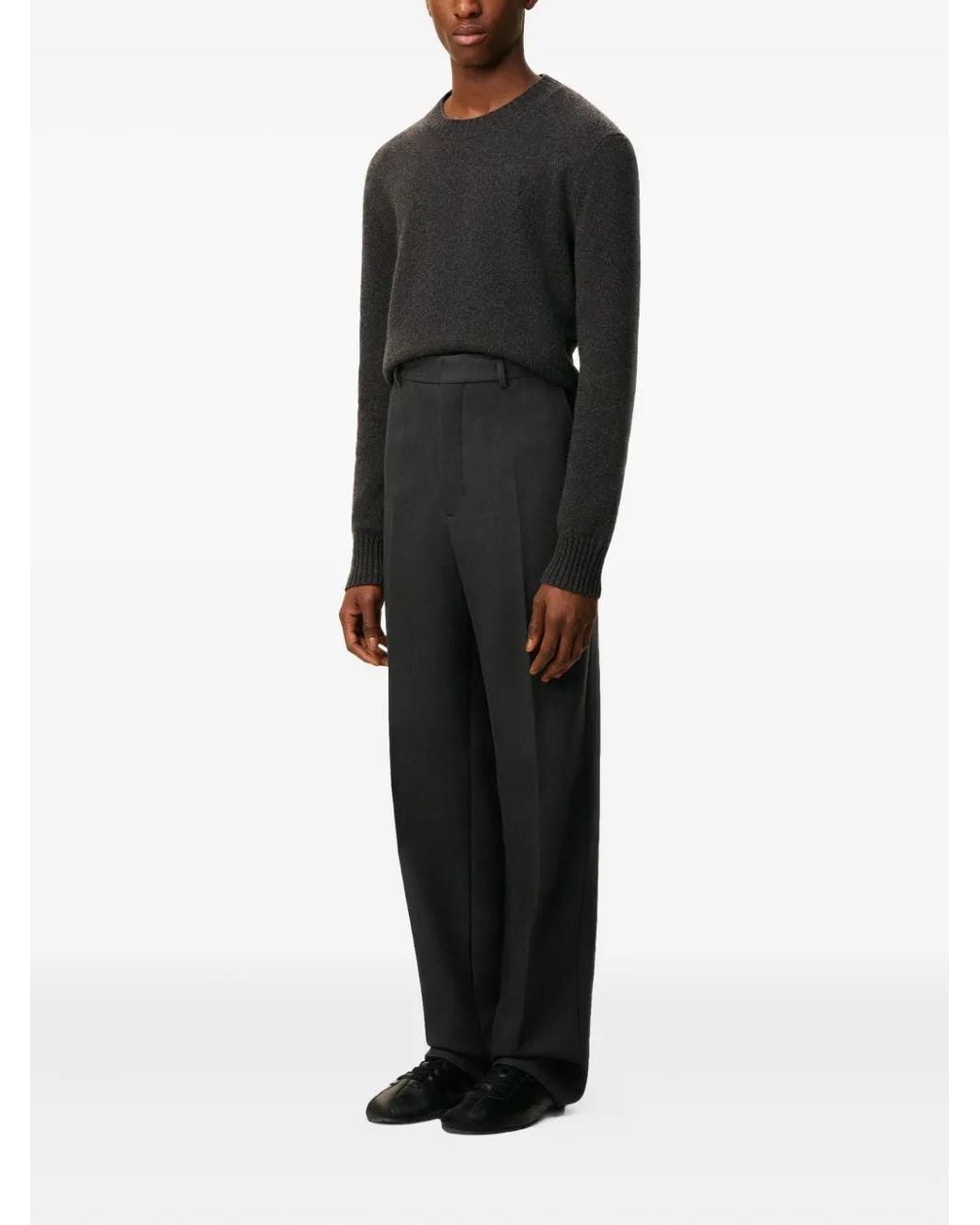 AMI Black Trousers Wide for men