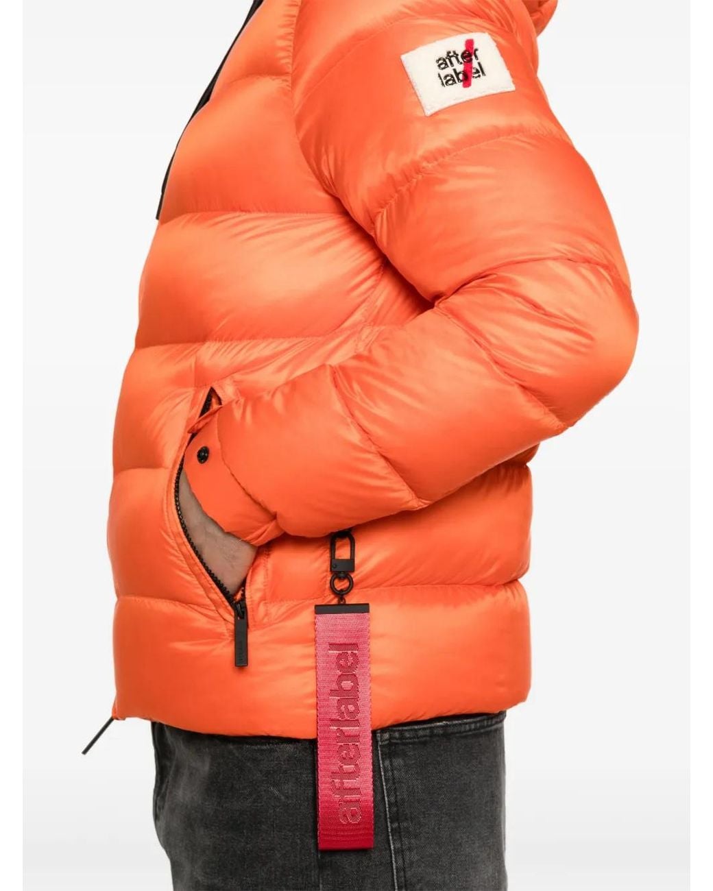 AFTER LABEL Orange Hooded Jacket for men