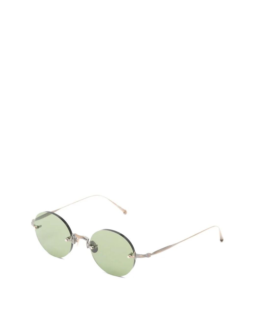 Matsuda Green Rimless Round-Frame Sunglasses