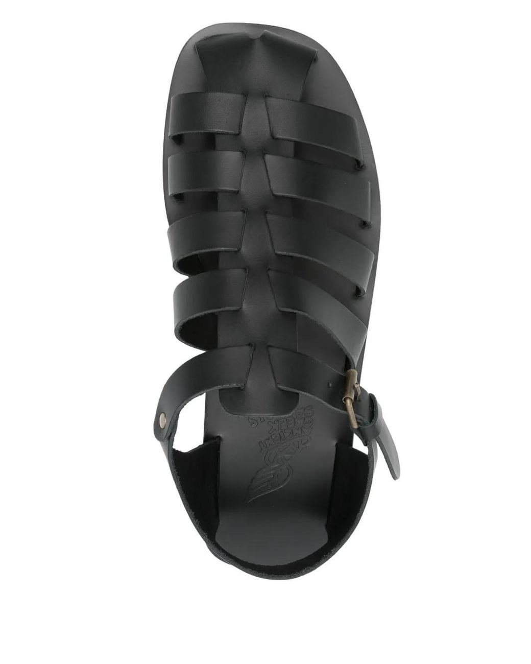 Ancient Greek Sandals Black Nestoras Sandals for men
