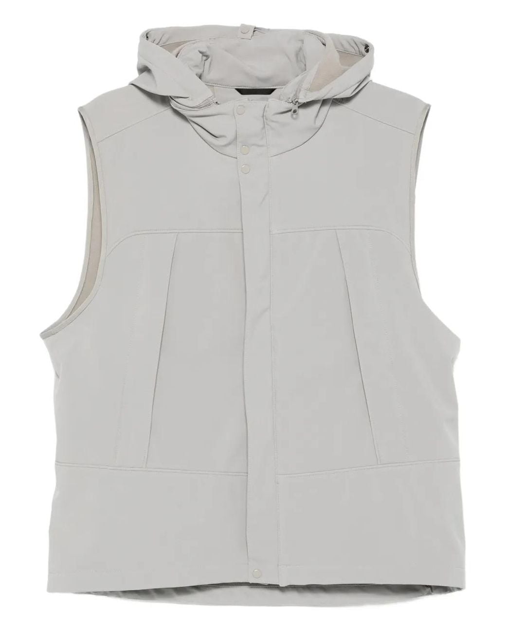 C P Company Gray Hooded Waistcoat for men