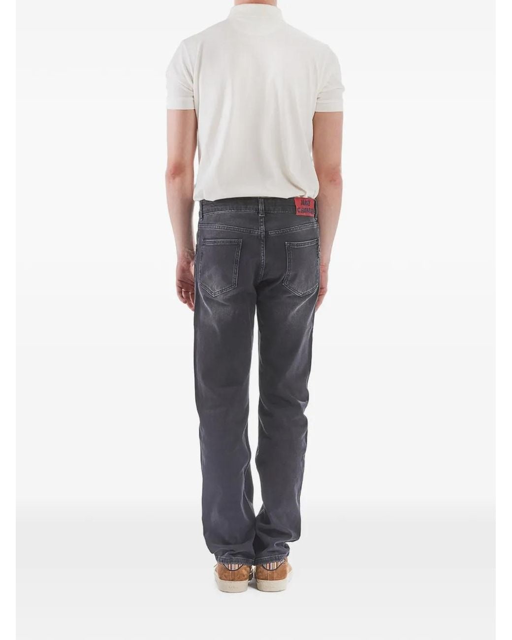 Just Cavalli Gray Regular-Fit Faded Jeans for men