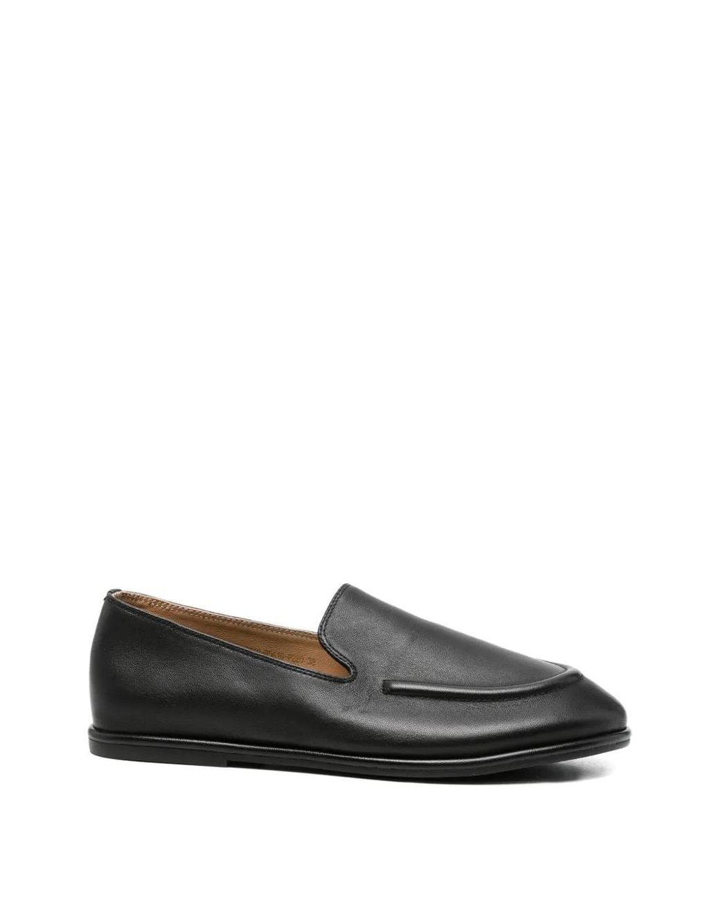Linda Baumann Black Panelled Loafers