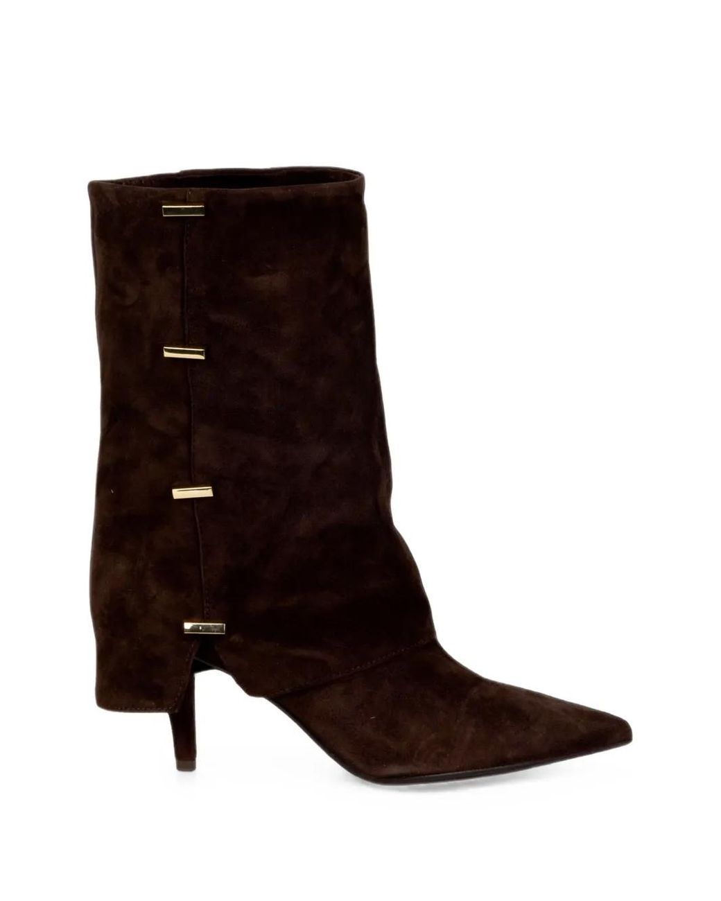 Chantal Brown Suede Pointed-Toe Boots