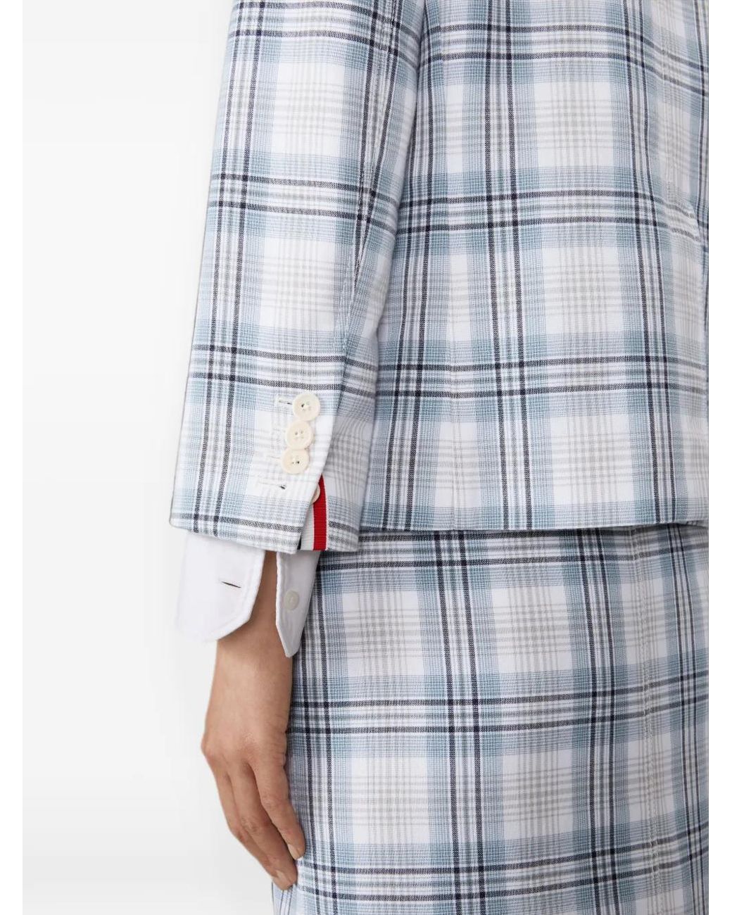 Thom Browne Blue Cotton Cropped Jacket