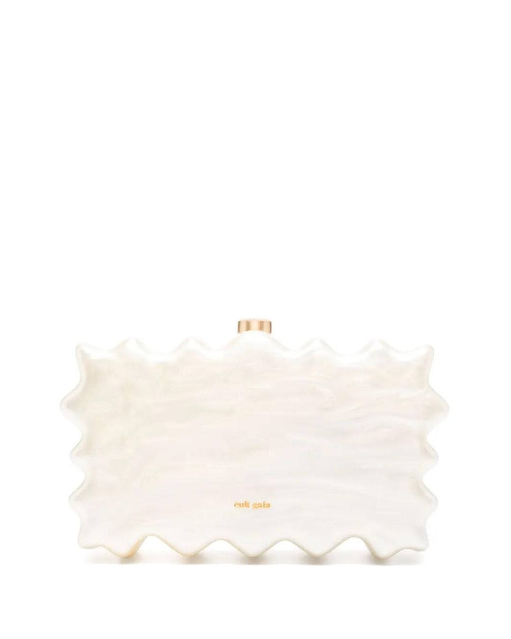 Cult Gaia White Paloma Wavy Clutch