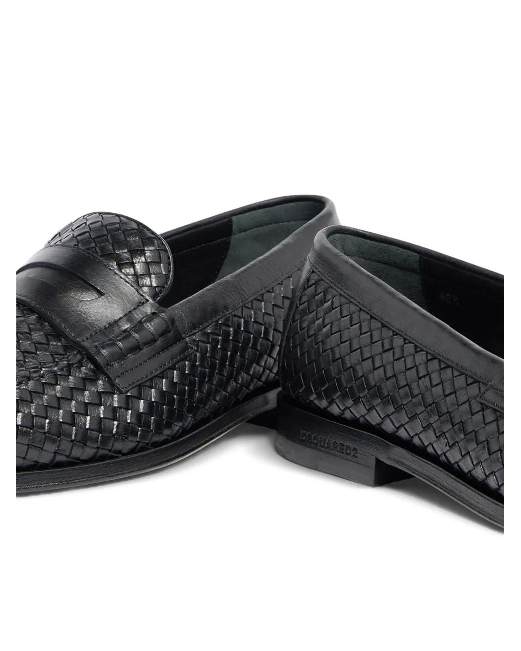 DSquared² Loafer Mit Webmuster in Black für Herren