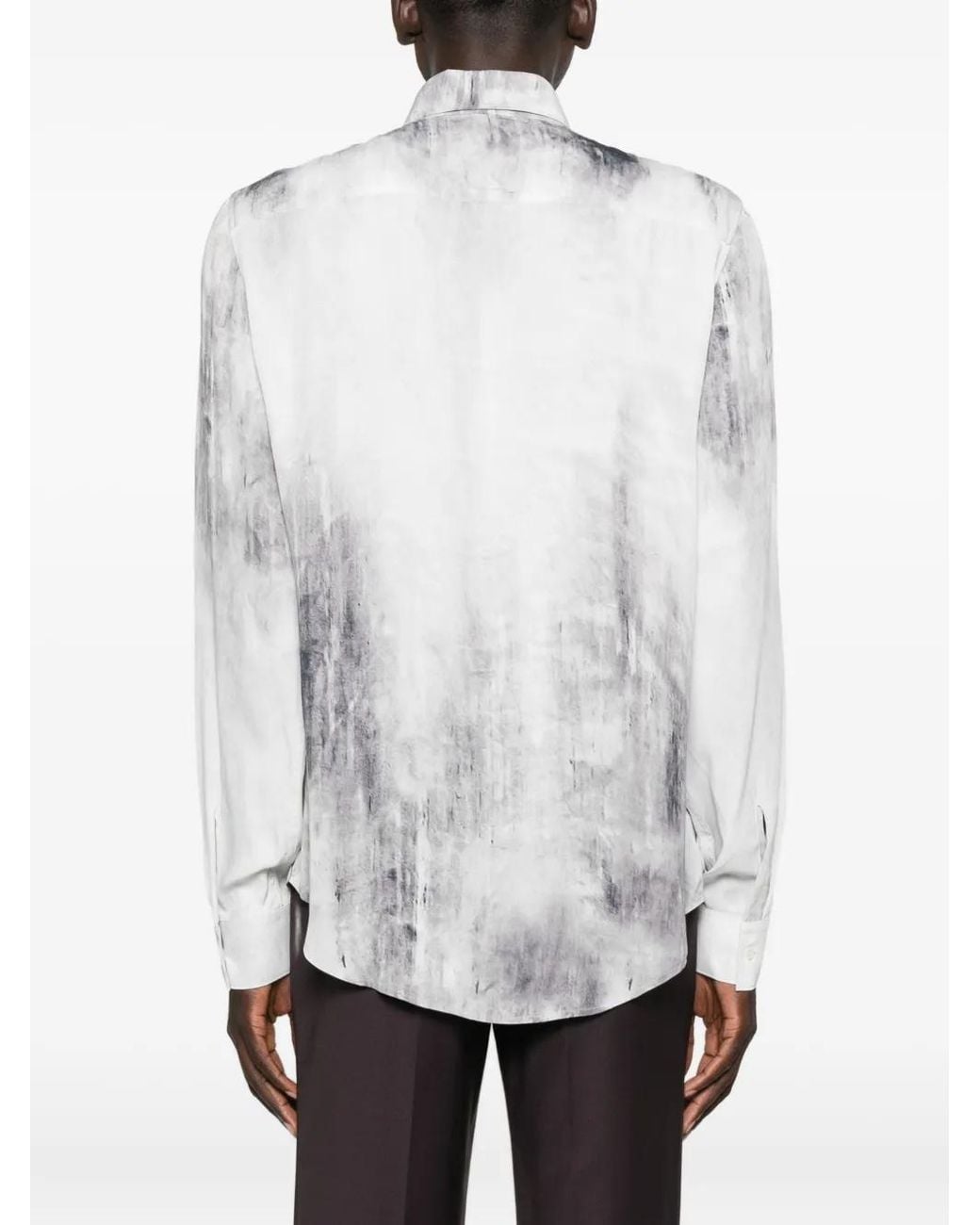 Patrizia Pepe White Tie-Dye Shirt for men
