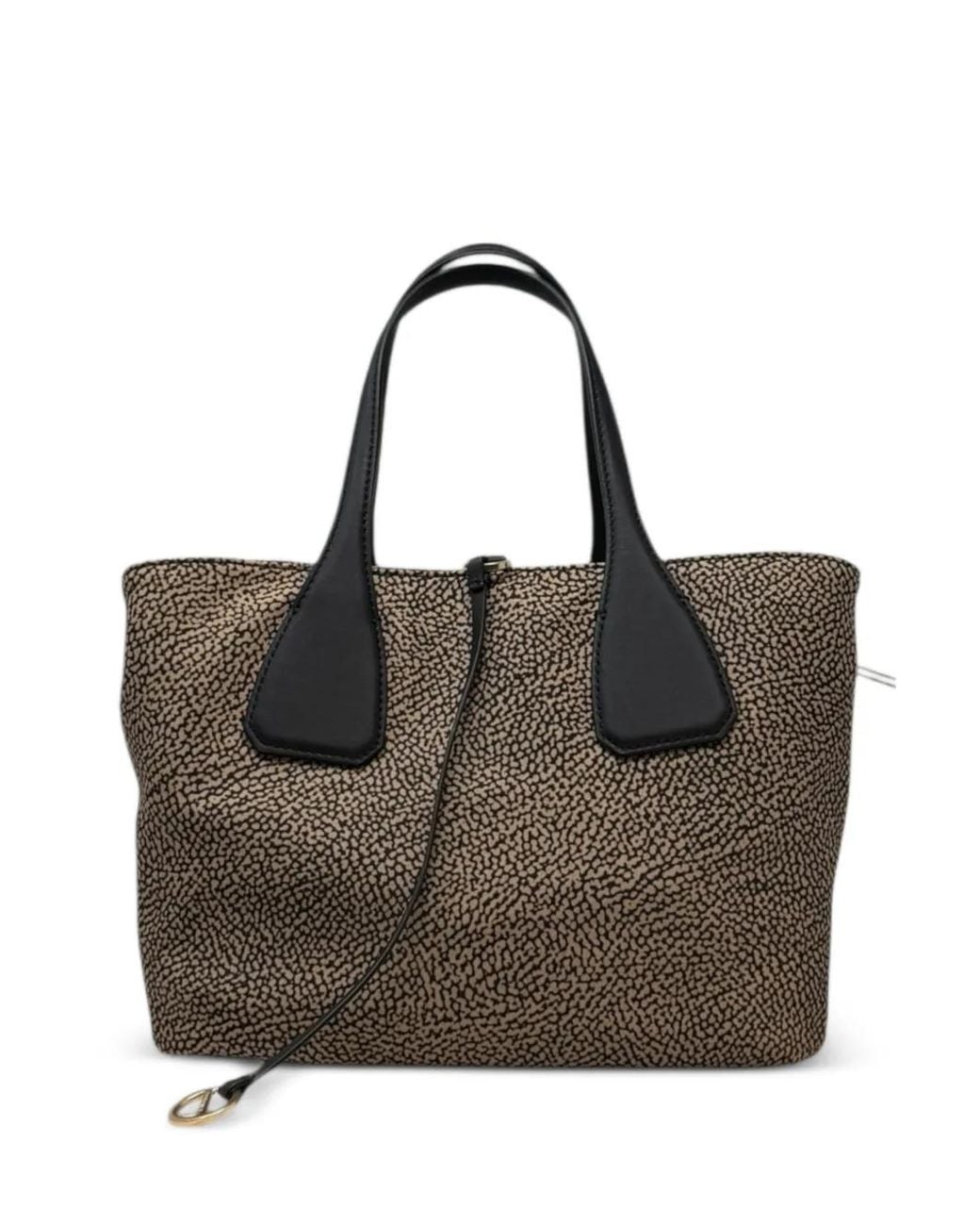 Borbonese Black Schultertasche Mit Print