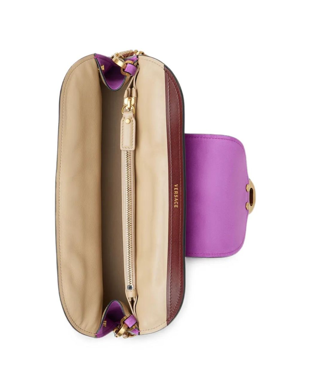 Versace Purple Vivian Suede Clutch