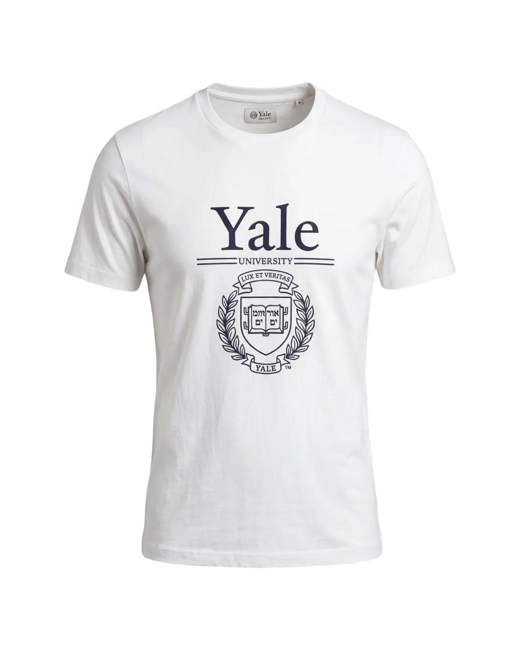 Gant White X Yale Logo-Print T-Shirt for men