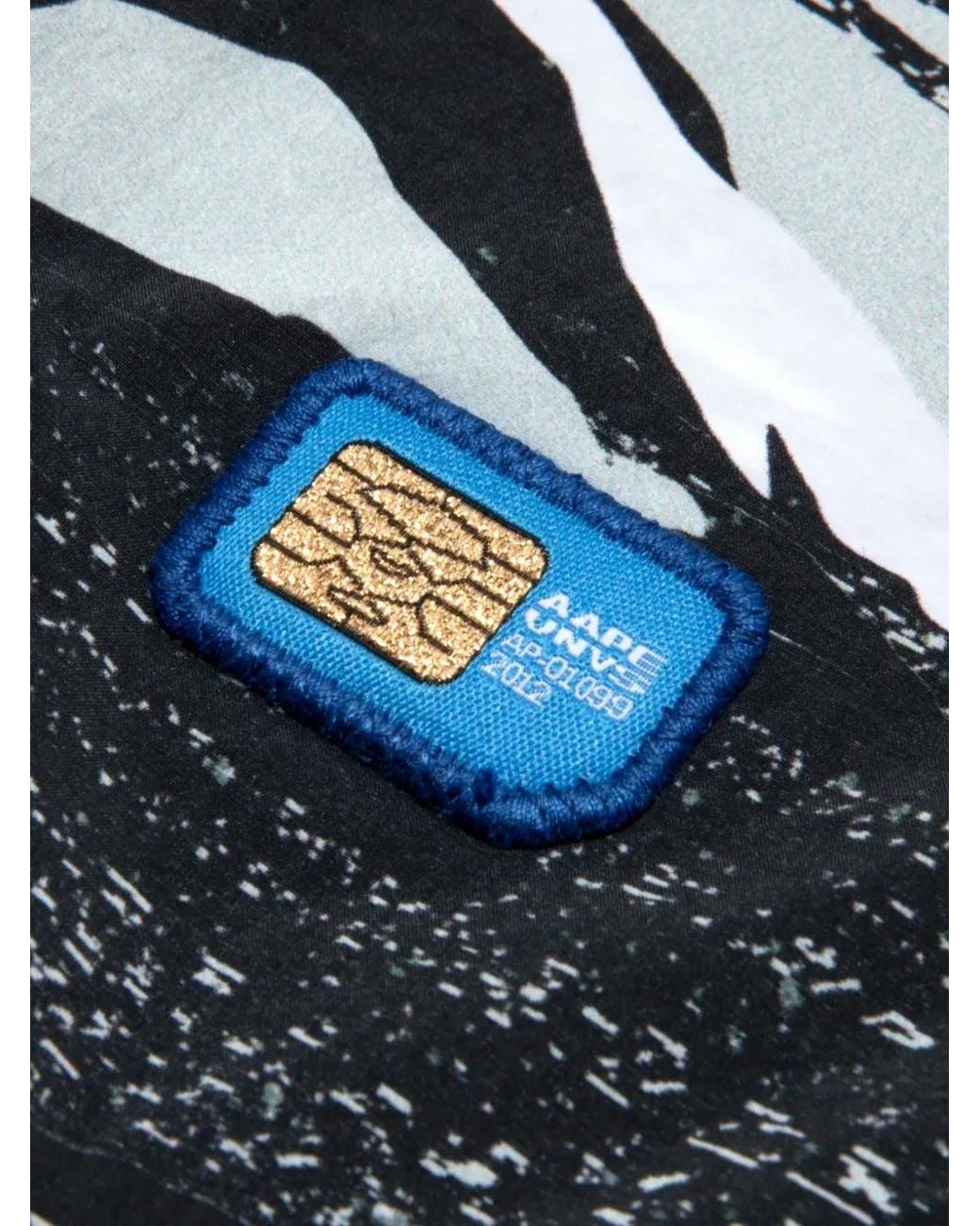 Aape By A Bathing Ape Blue Camouflage Hooded Jacket for men