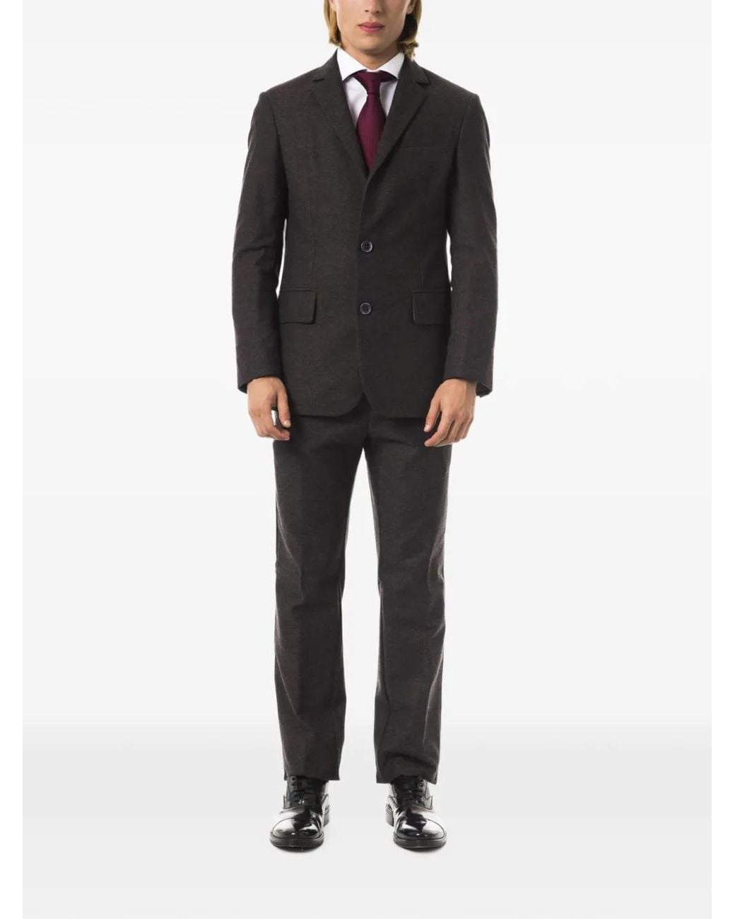 Byblos Black Costume À Veste À Simple Boutonnage for men