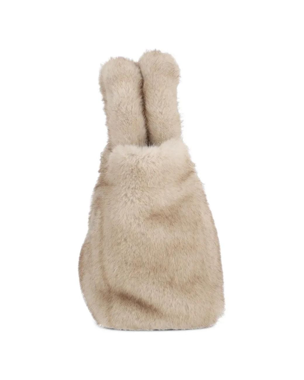 Mc2 Saint Barth Natural Mini Vanity Faux-Fur Tote Bag