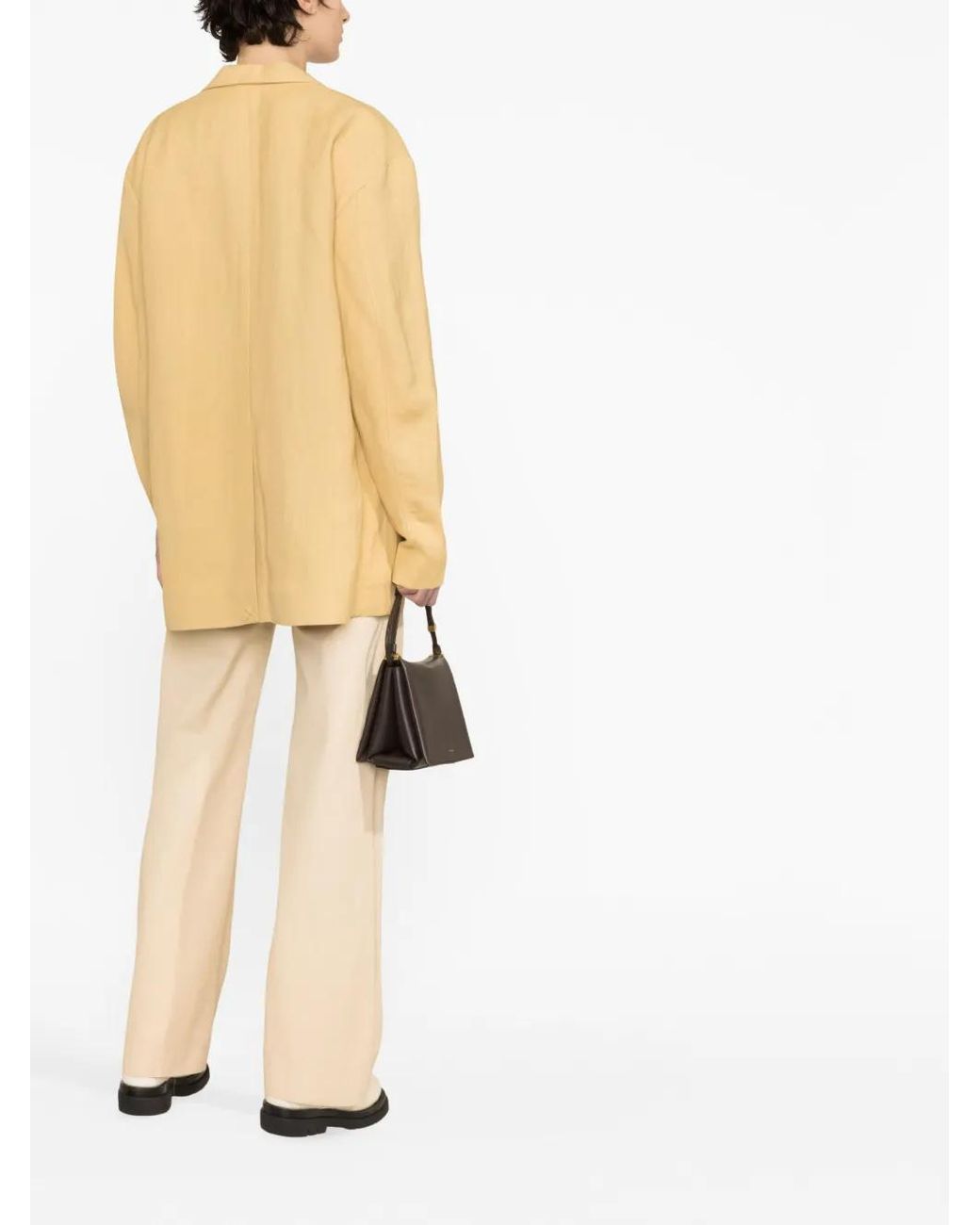 Studio Nicholson Natural Boxy Double-Breasted Jacket