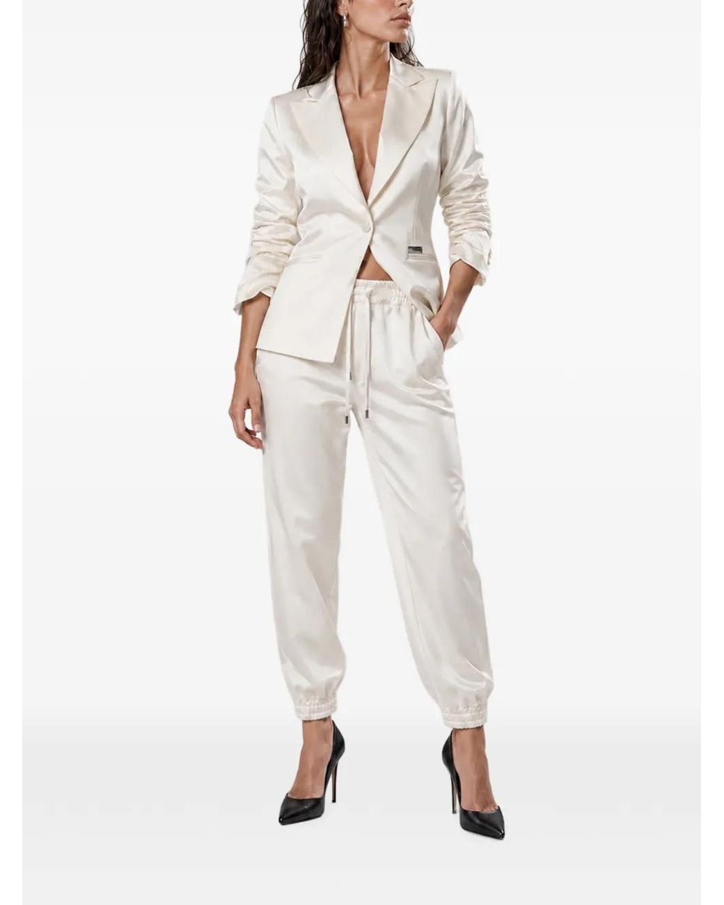 Philipp Plein White Cady Jogging Trousers Cargo Fit