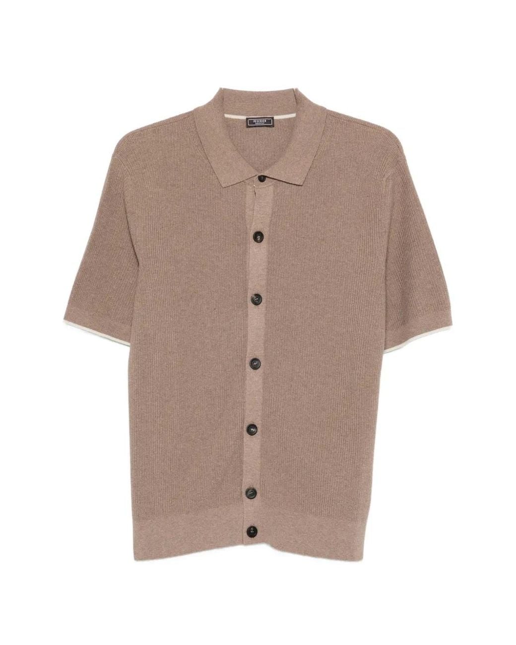 Peserico Natural Chemise Boutonnée À Manches Courtes for men