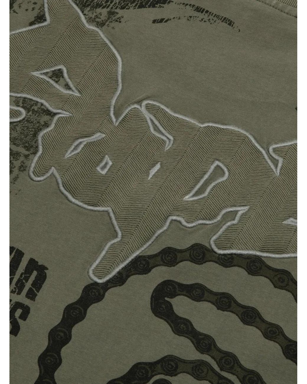 Aape By A Bathing Ape Green Logo-Embroidered T-Shirt for men