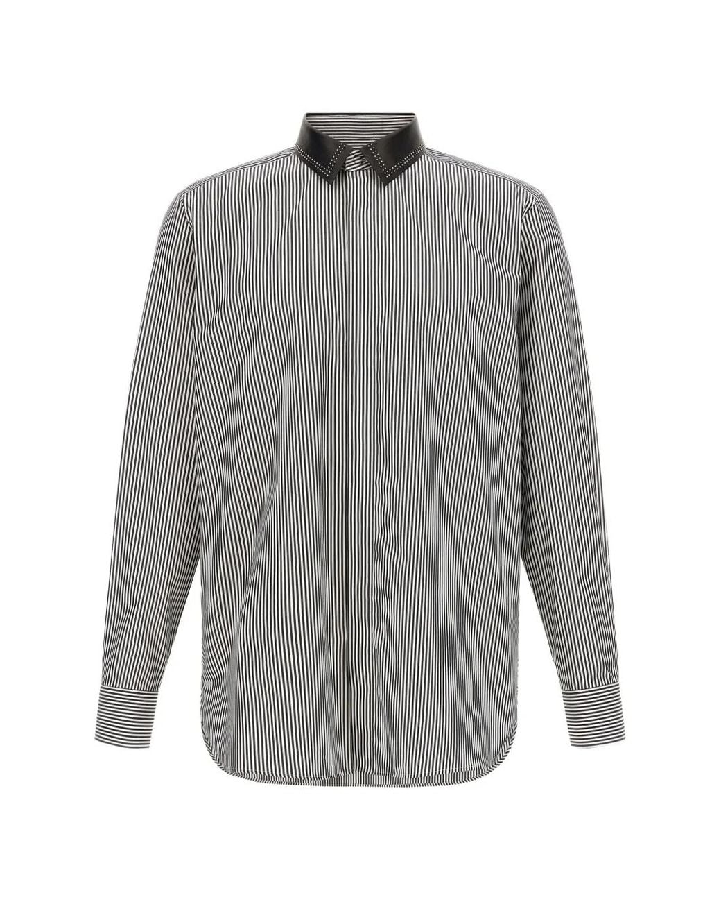 Tom Ford Gray Fine Bengal Stripe Fluid Fit Shirt for men