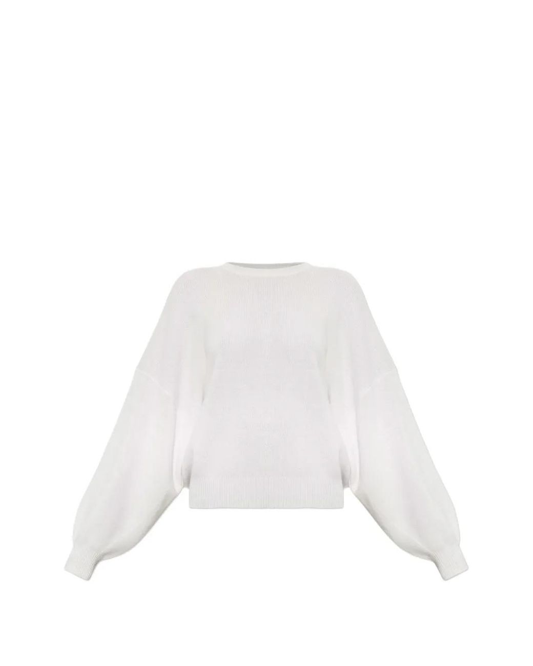 Lisa Yang White Veira Balloon-Sleeve Sweater
