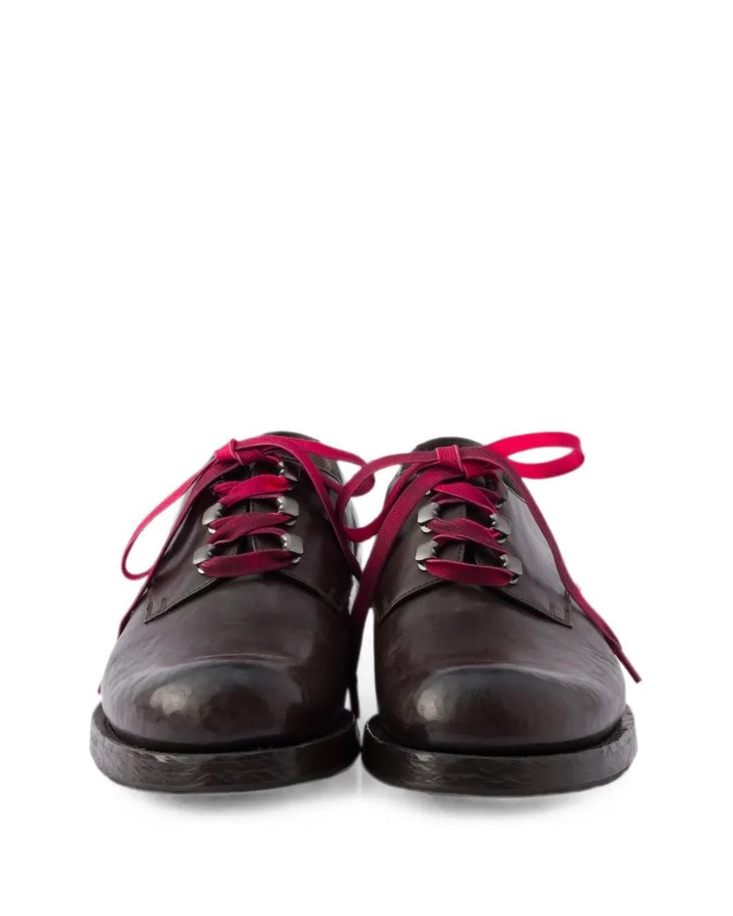 Prada Brown Leather Lace-Up Shoes for men